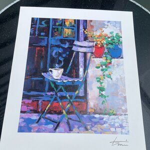 Romantic Paris Street Scene Impressionist European Mood Wall Art Print
